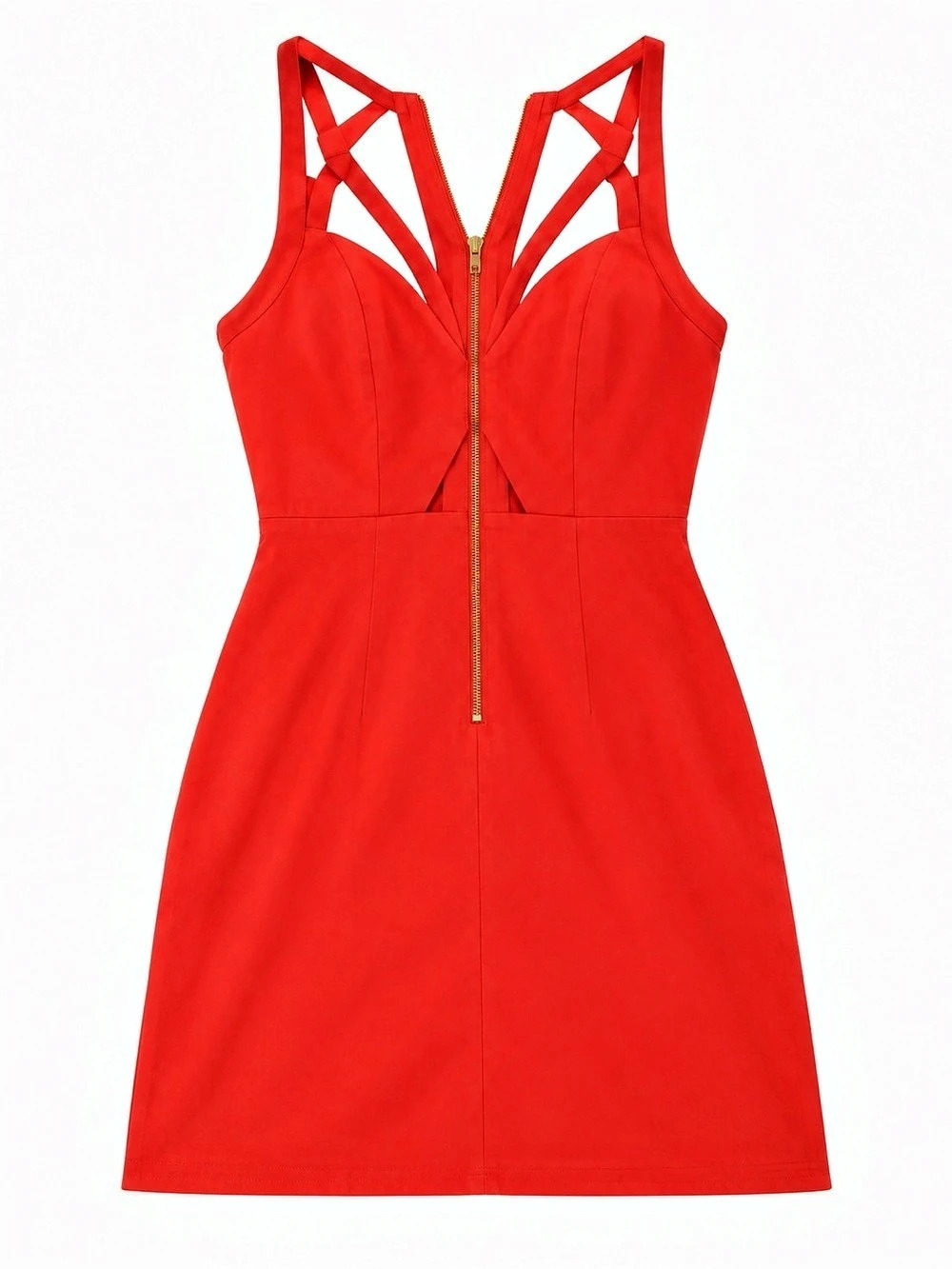 Red Cut Out Mini Dress
